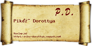 Pikó Dorottya névjegykártya